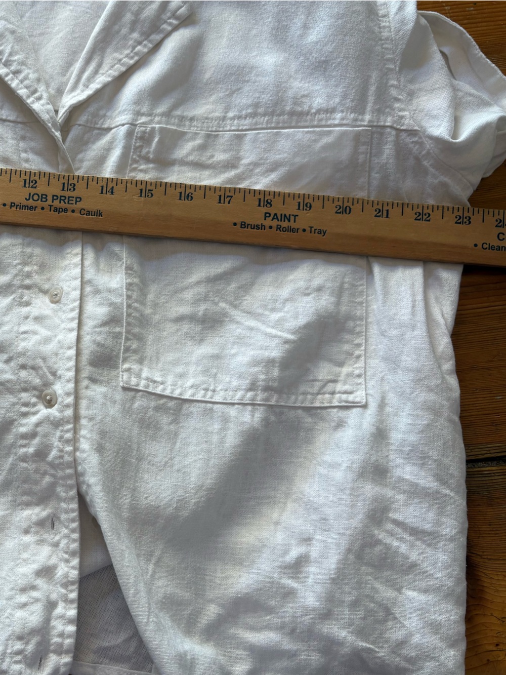 Universal Thread Linen Blend Shirt Jacket White Utility Shacket Large - Picture 5 of 7